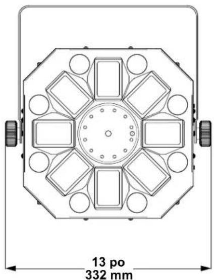 Chauvet Swarm Wash FX ILS - Dimensions du produit - 2