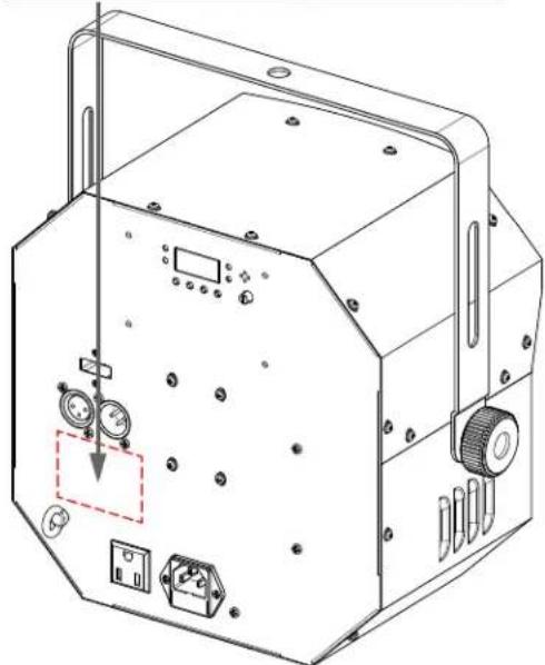 Chauvet Swarm Wash FX ILS - Warn- und Sicherheitsschilder auf dem Lasergerät - 3