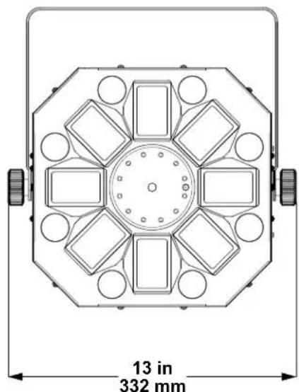 Chauvet Swarm Wash FX ILS - Product Dimensions - 2