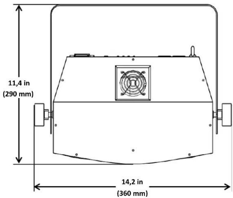 Chauvet Swarm 4 FX - Dimensiones - 1