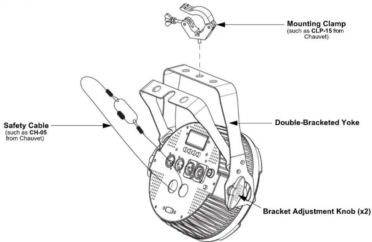 Chauvet SlimPAR Pro H USB - Mounting Diagram - 1