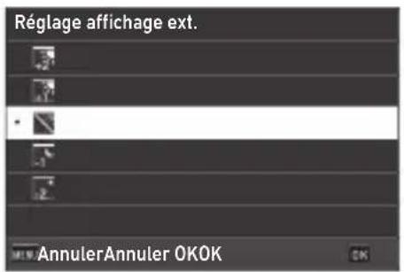 Réglage affichage ext. AnnulerAnnuler OKOK