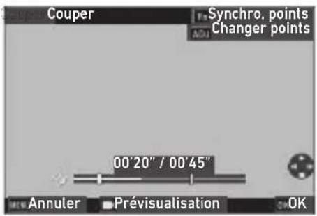 Couper Synchro. points Changer points 00'20" / 00'45" Annuler Prévisualisation OK