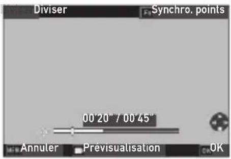 Diviser Synchro. points 00'20" / 00'45" Annuler Prévisualisation OK