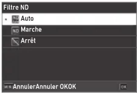 Filtre ND Auto Marche Arrêt AnnulerAnnuler OKOK
