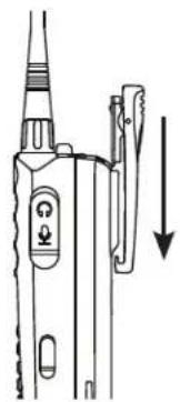 MOTOROLA MOTOTRBO CP100d - Fixation de la pince de ceinture - 1