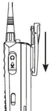 MOTOROLA MOTOTRBO CP100d - Attaching the Belt Clip - 1