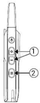 Technical diagram of a device with labeled parts and directional arrows indicating movement or positioning.