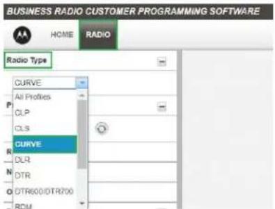 BUSINESS RADIO CUSTOMER PROGRAMMING SOFTWARE Home RADIO Radio Type CURVE All Profiles CLP CLS CURVE CLR DTR QTR600/DTR700 ROM