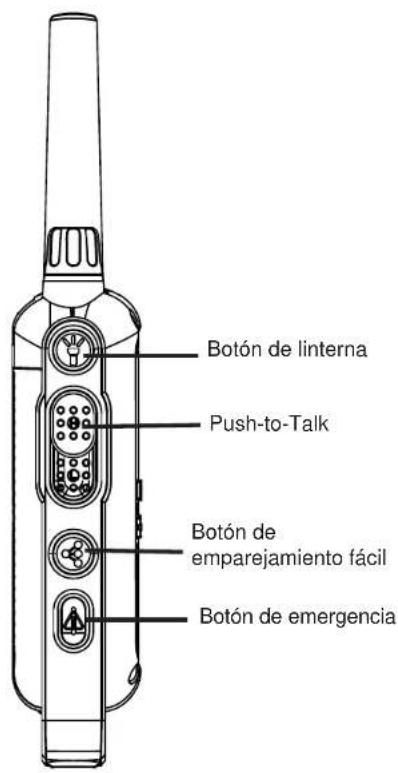 Botón de linterna Push-to-Talk Botón de emparejamiento fácil Botón de emergencia