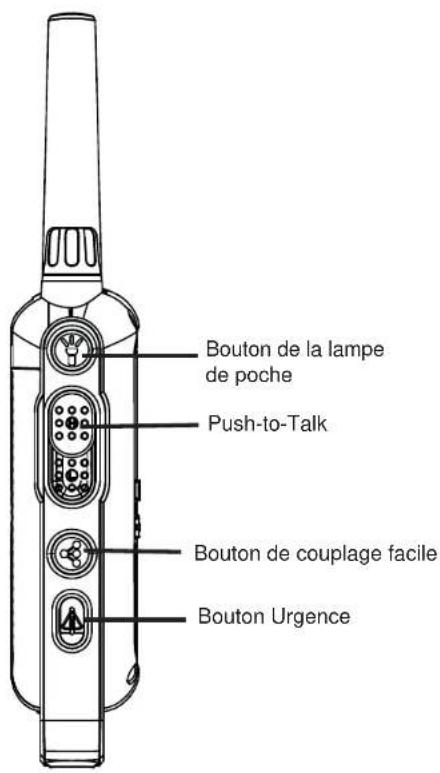 Bouton de la lampe de poche Push-to-Talk Bouton de couplage facile Bouton Urgence