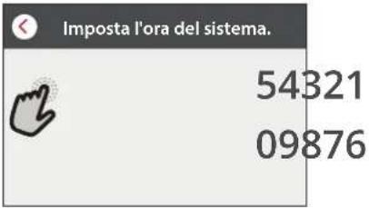 Imposta l'ora del sistema. 54321 09876
