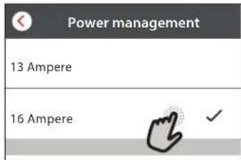 Power management 13 Ampere 16 Ampere