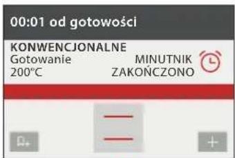 00:01 od gotowości KONWENCJONALNE Gotowanie MINUTNIK 200°C ZAKOŃCZONO