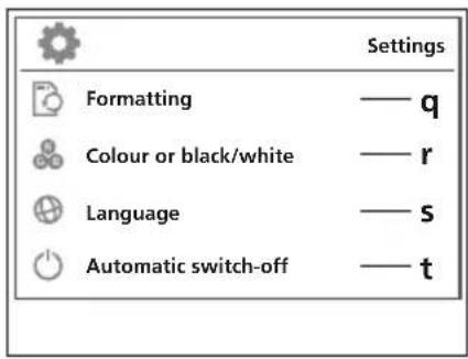 Laserliner VideoFlex G4 Vario - Settings mode - 1