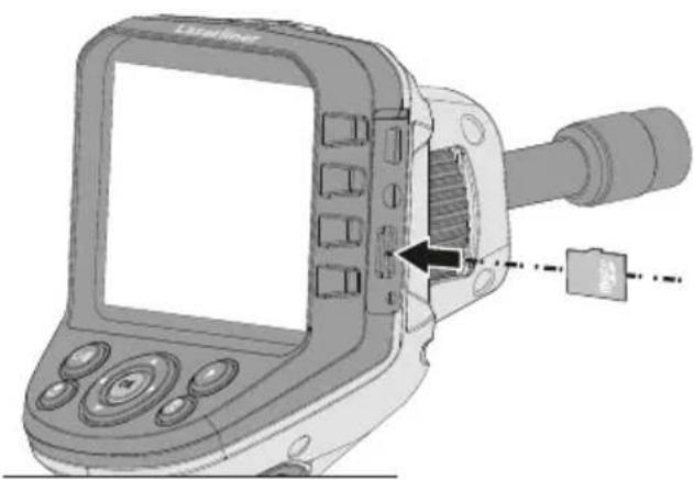 Laserliner VideoFlex G4 Vario - Insertimento della microscheda SD - 2