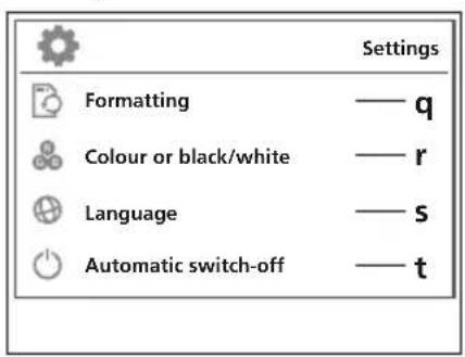 Laserliner VideoFlex G4 Micro - Settings mode - 1