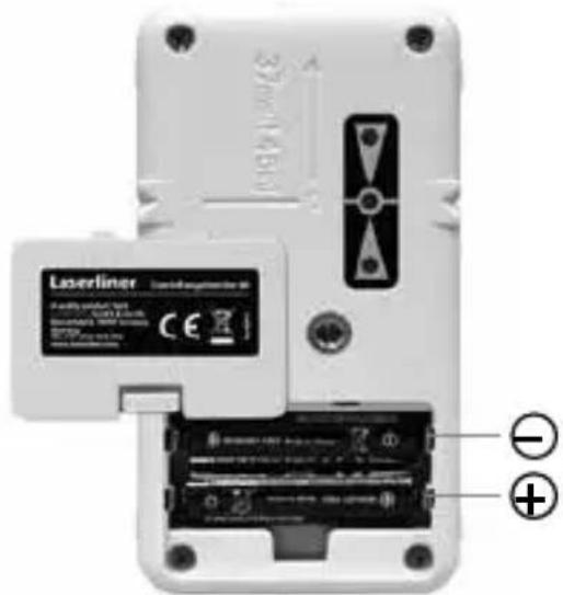 Laserliner CombiRangeXtender 40 - Instalación de la pilas - 1