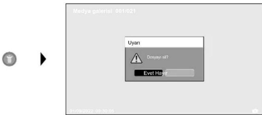 Laserliner VideoFlex HD Micro - izleme modu: Kaydı silmek - 1
