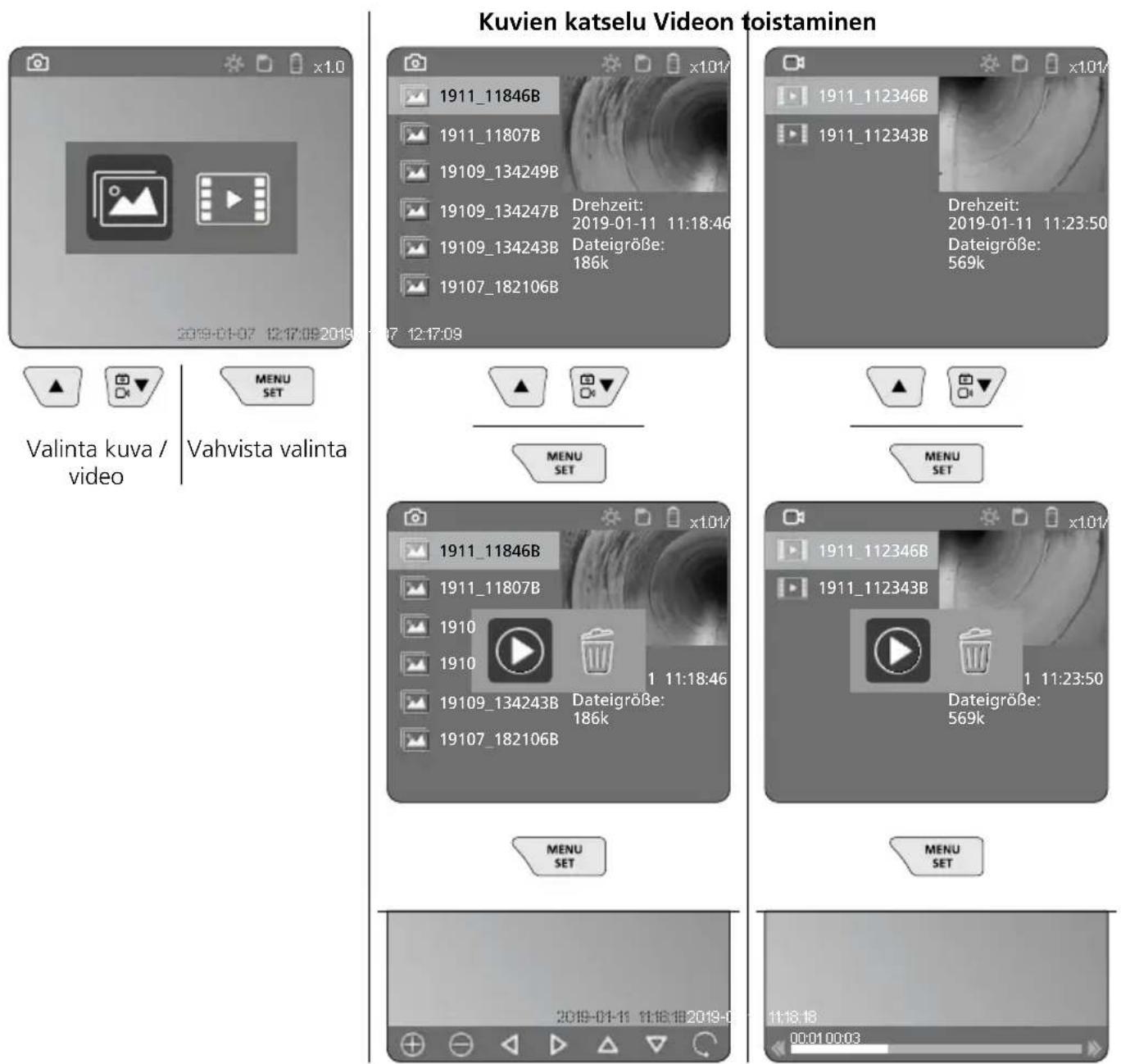 Laserliner VideoInspector 3D - Kuvien ja videoiden katselu - 1