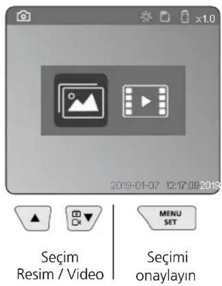 Laserliner VideoInspector 3D - a. Resim / Video kayıtlarının gösterilmesi ve silinmesi - 1