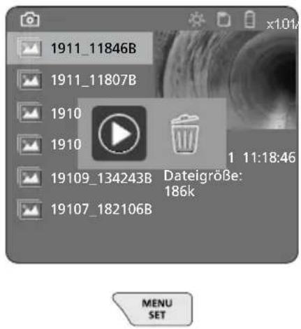 Laserliner VideoInspector 3D - b. Kaydı silmek - 1