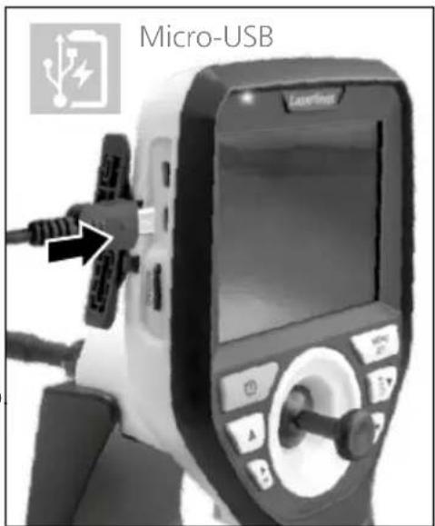 Laserliner VideoInspector 3D - Manejo de la fuente de alimentación/batería de iones de litio - 1