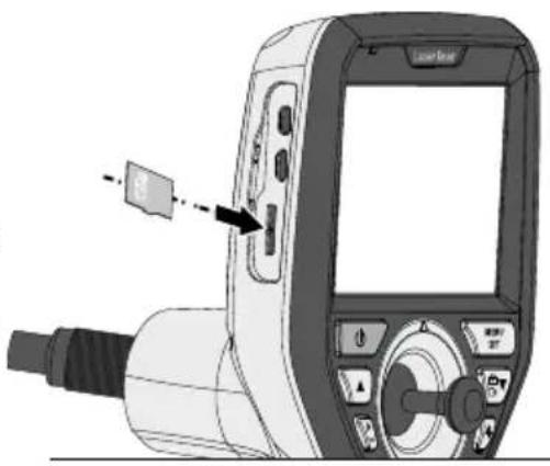 Laserliner VideoInspector 3D - Wkładanie karty micro SD - 1