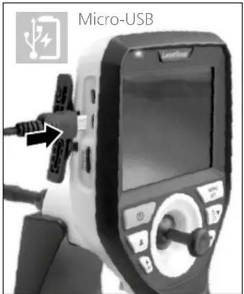 Laserliner VideoInspector 3D - Manipulace se sítovým zdrojem / Li-lon akumulátorem - 1