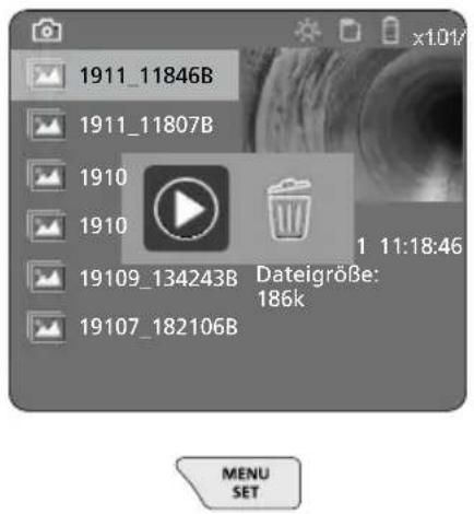 Laserliner VideoInspector 3D - b. Slette opptak - 2