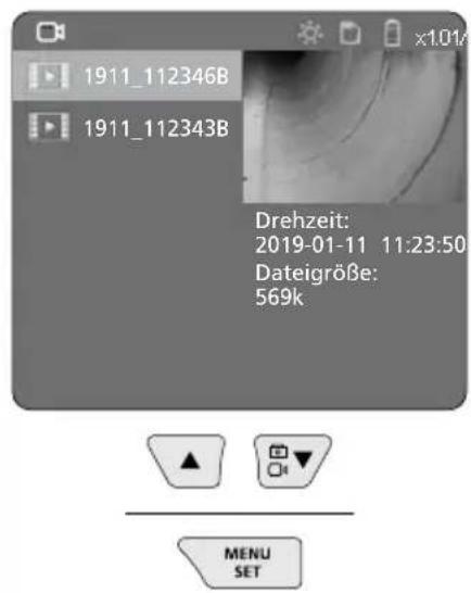 Laserliner VideoInspector 3D - b. Slette opptak - 1