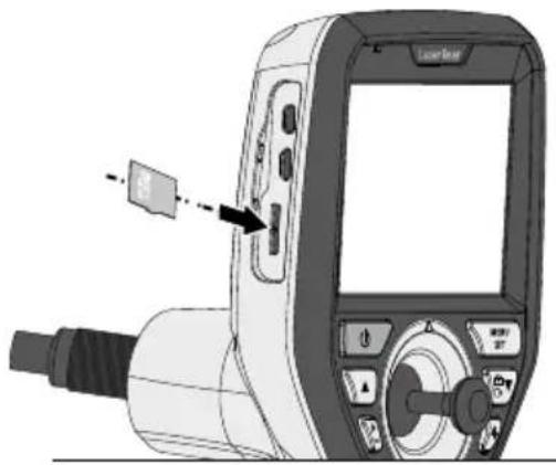 Laserliner VideoInspector 3D - Iläggning av mikro-SD-kort - 1
