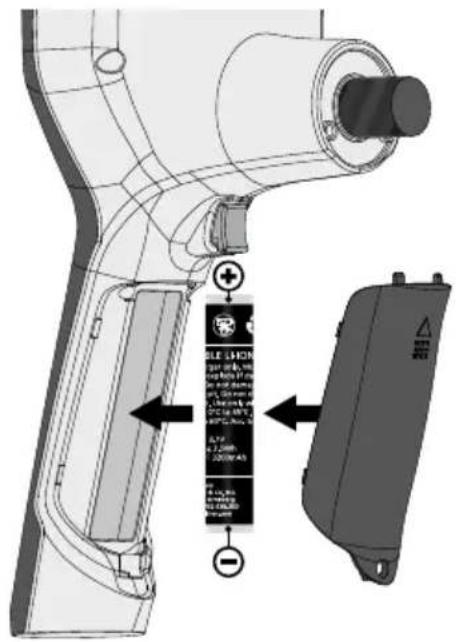 Laserliner VideoInspector 3D - Changing the battery - 3
