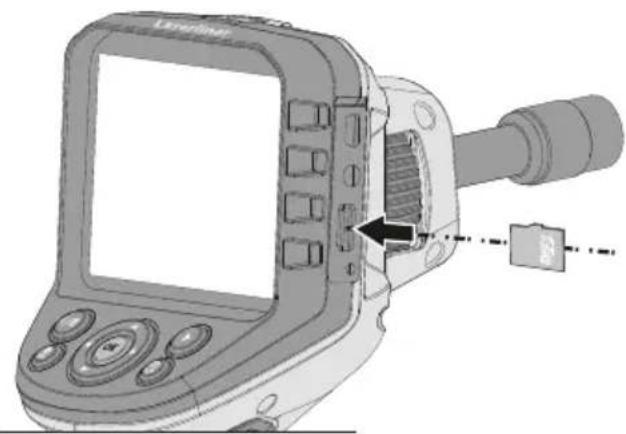 Laserliner VideoFlex G4 Fix - B Inserting micro-SD card - 1