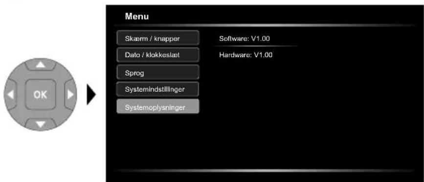 Laserliner VideoFlex HD Duo - Indstillingsmodus: Systemoplysninger - 1