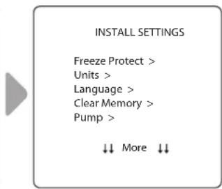 POLARIS PAC - To access the Install Settings Menu: - 2