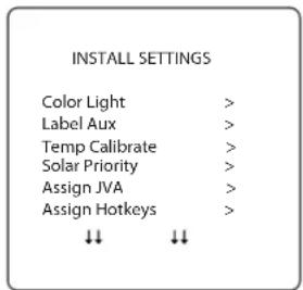 POLARIS PAC - To access the Install Settings Menu: - 3