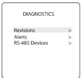 POLARIS PAC - INSTALL SETTINGS>DIAGNOSTICS>REVISIONS - 2