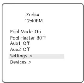 POLARIS PAC - To access the Install Settings Menu: - 1