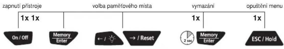 Laserliner RollPilot 012 - Vymazání paměti naměřených hodnot - 1
