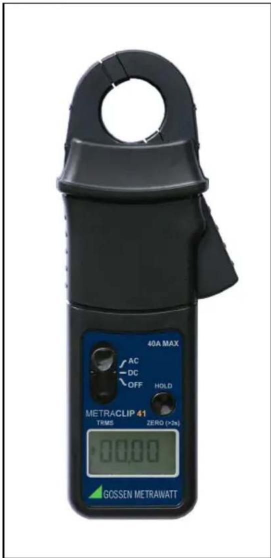 40A MAX AC DC OFF HOLD METRACLIP 41 TRMS ZERO (>2s) 00.00 GOSSEN METRAWATT