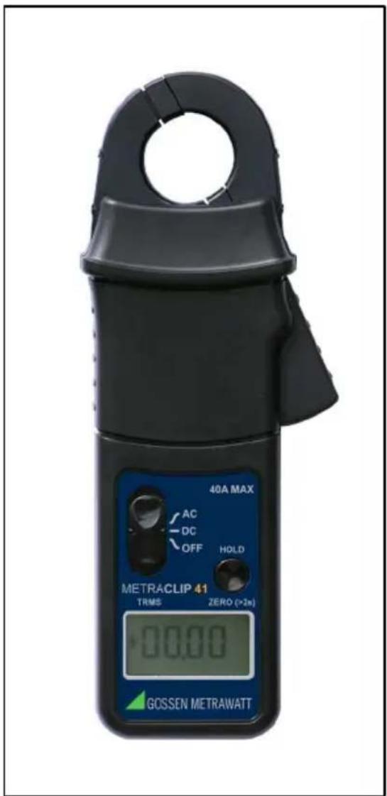 40A MAX AC DC OFF HOLD METRACCLIP 41 TRMS ZERO (>2s) 00.00 GOSEN METRAWATT