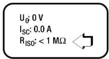 U₀: 0 V I_SC: 0.0 A R_ISO: < 1 MΩ