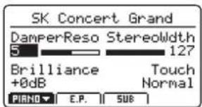 KAWAI MP11SE - ■ 音色 SECTION 画面与 MIDI OUT SECTION 画面的切换 - 2