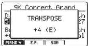 KAWAI MP11SE - 移调 值的显示 - 2