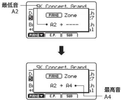 KAWAI MP11SE - ■ 指定键域(ZONE) - 1