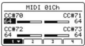KAWAI MP11SE - ■ ZONE 参数的调节 (MIDI 控制变更) - 5