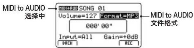 KAWAI MP11SE - 选择音频格式 - 1
