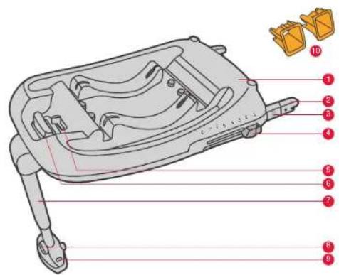 Mountain Buggy Isofix Base - \*ANVÄND INTE PÅ ETT PASSAGERARSÄTE MED EN FRÄMRE AIRBAG. - 3