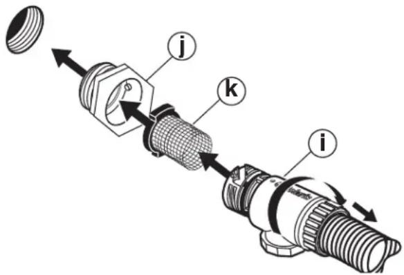 POLARIS TR36P - Instale el Conector universal de pared - 1
